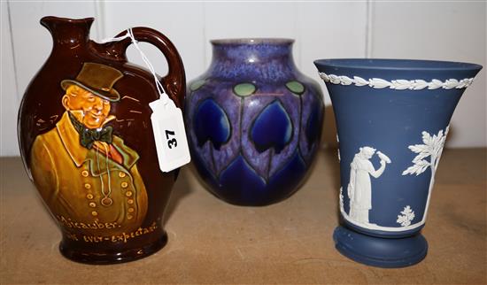 Doulton vase, jug & Wedgewood vase